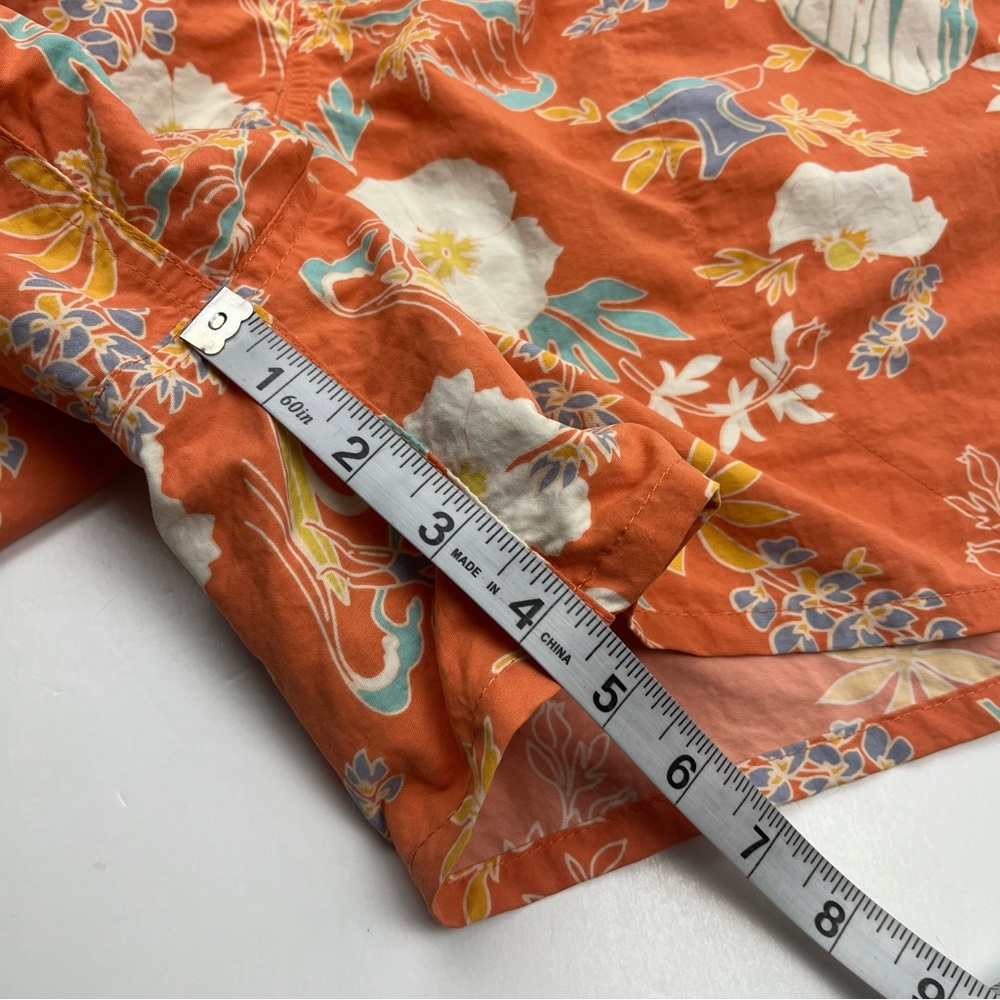 Patagonia Shells Orange Floral Mens Swim Shorts Trunks Size XL Lined Tropical - Picture 9 of 15